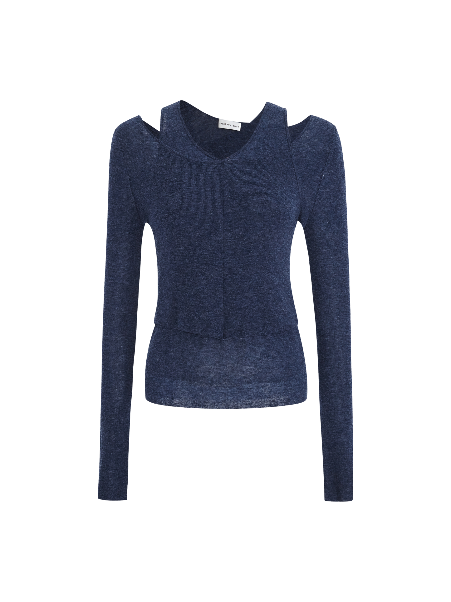 "Air" Double-Layered Wool Knit Top