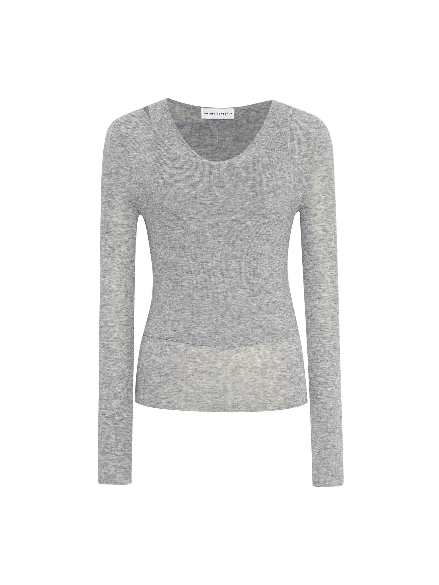 "Air" Double-Layered Wool Knit Top