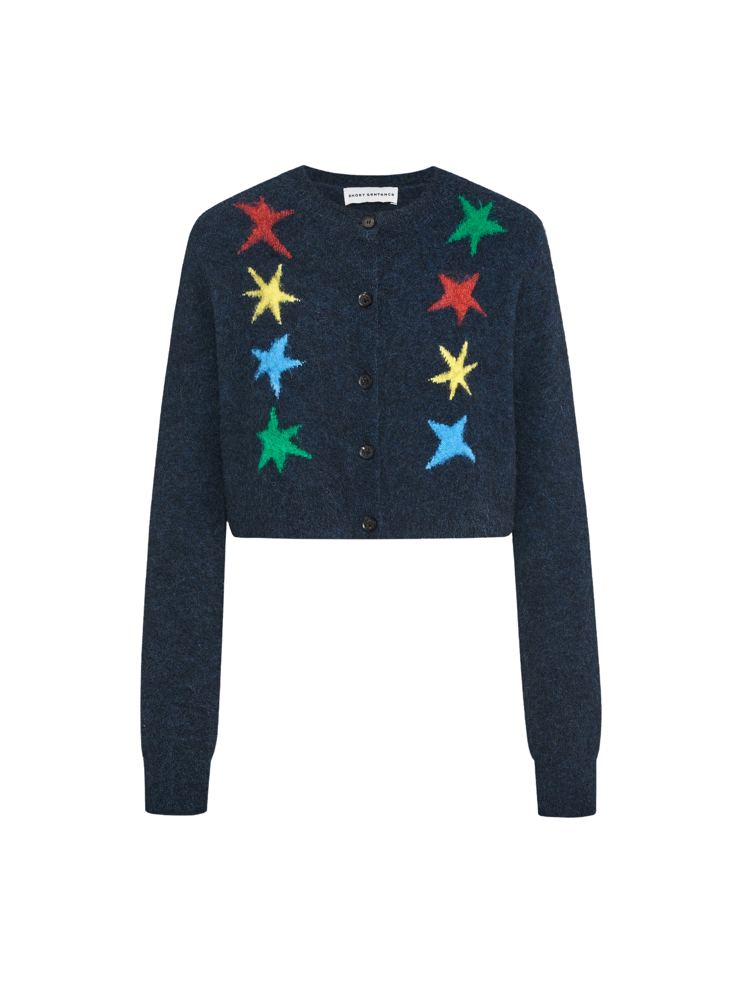 Star Jacquard Cropped Cardigan