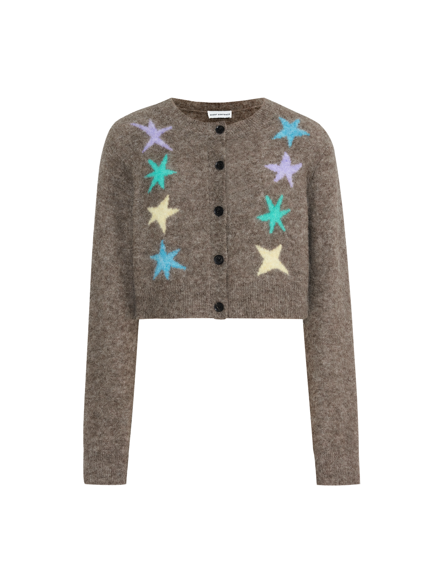 Star Jacquard Cropped Cardigan