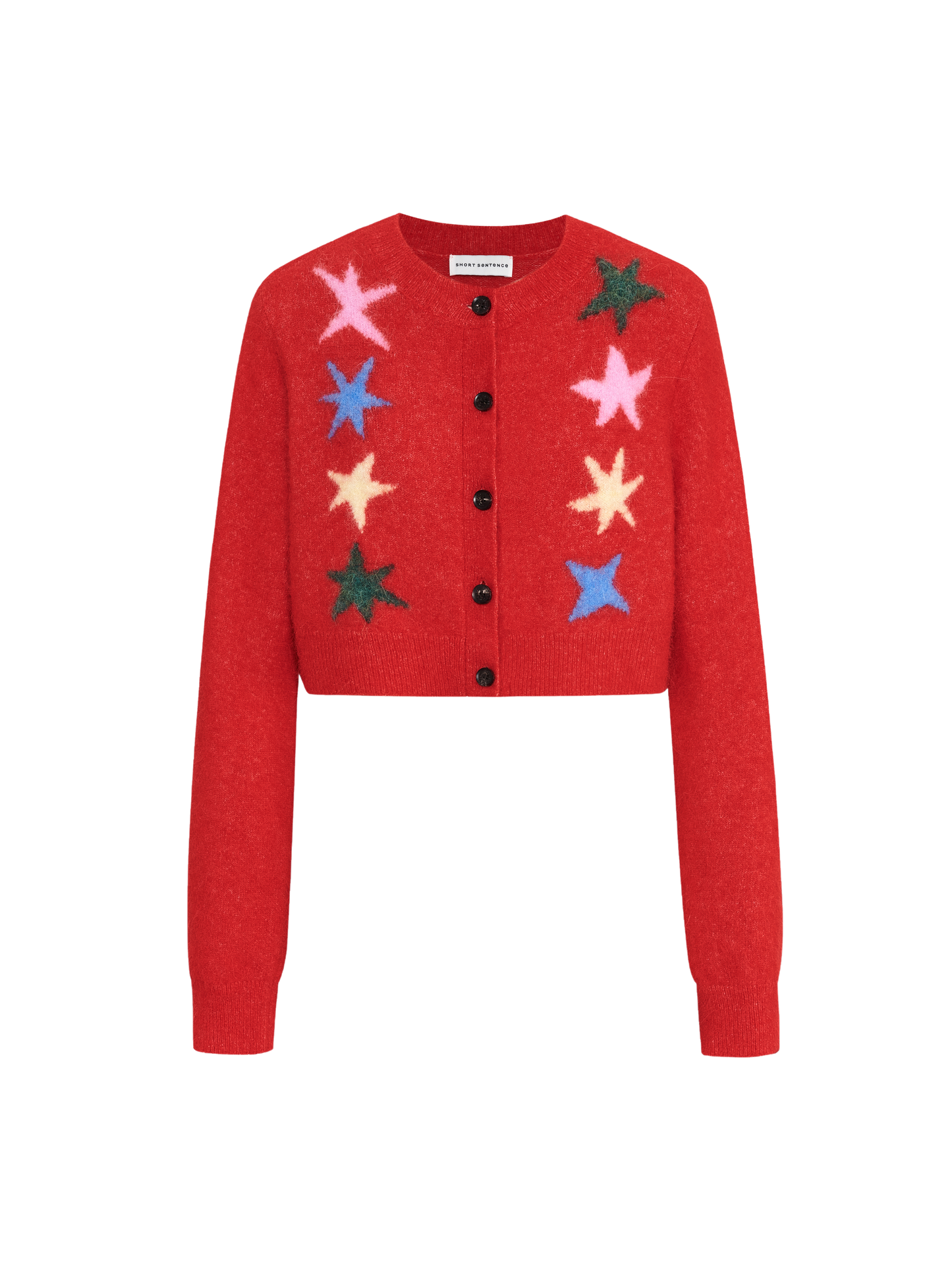 Star Jacquard Cropped Cardigan