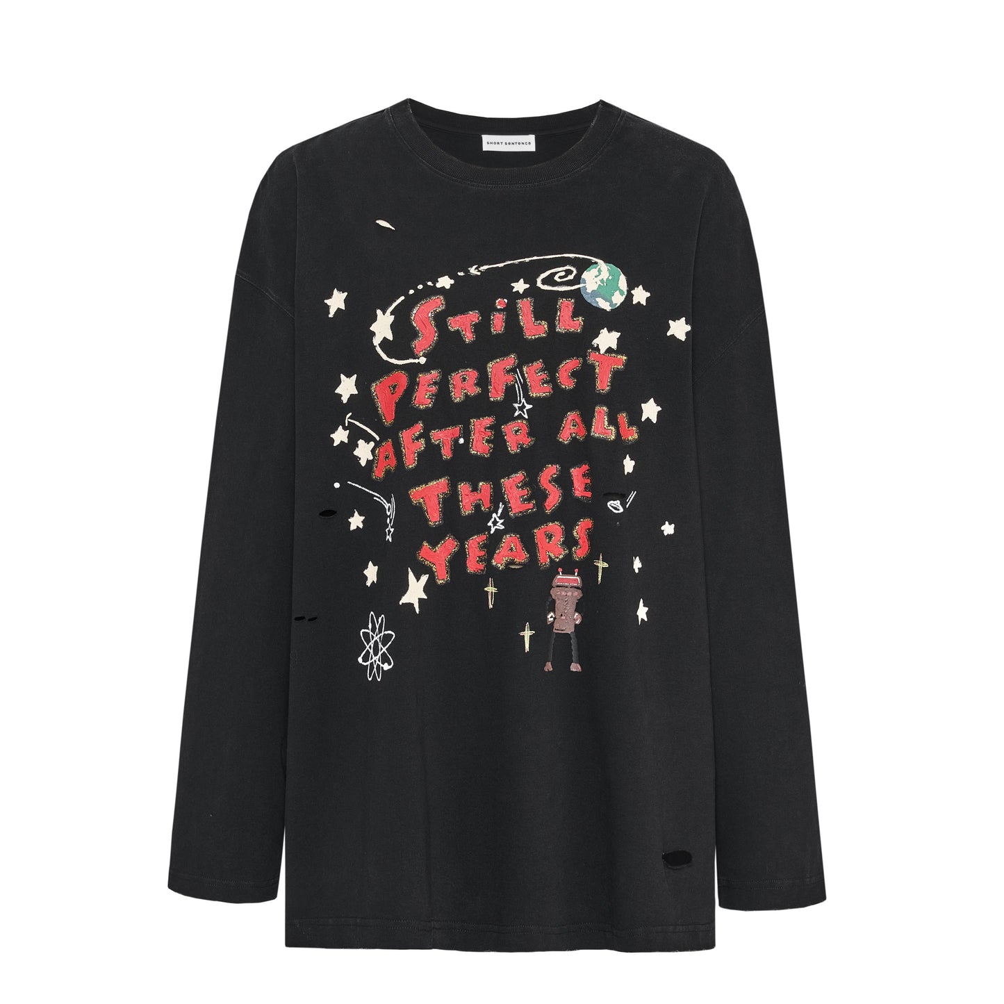 Space Print Long Sleeve T-shirt